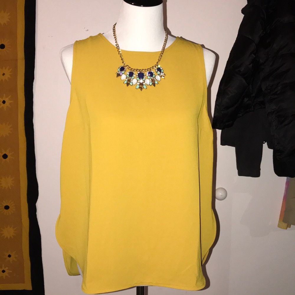 Mustard Dolphin Hem Tank